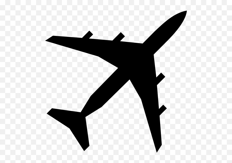 Silhouette Airplane Clipart Black And White - Airplane Silhouette Emoji,Black Airplane Emoji