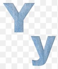 Fabric 3d Denim Alphabet Letter Y - Emoji