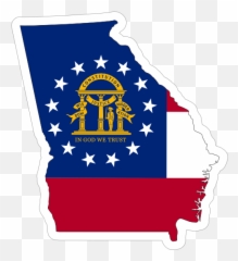 Georgia Flag State Sticker - Original North Carolina State Flag Emoji,Georgia Flag Emoji