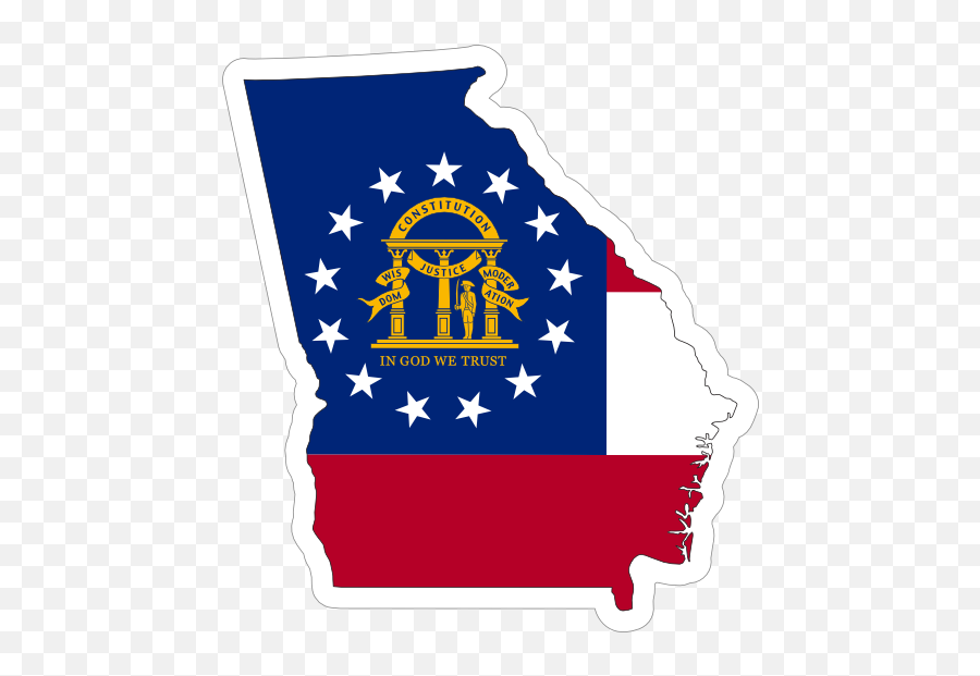 Georgia Flag State Sticker - Original North Carolina State Flag Emoji,Georgia Flag Emoji