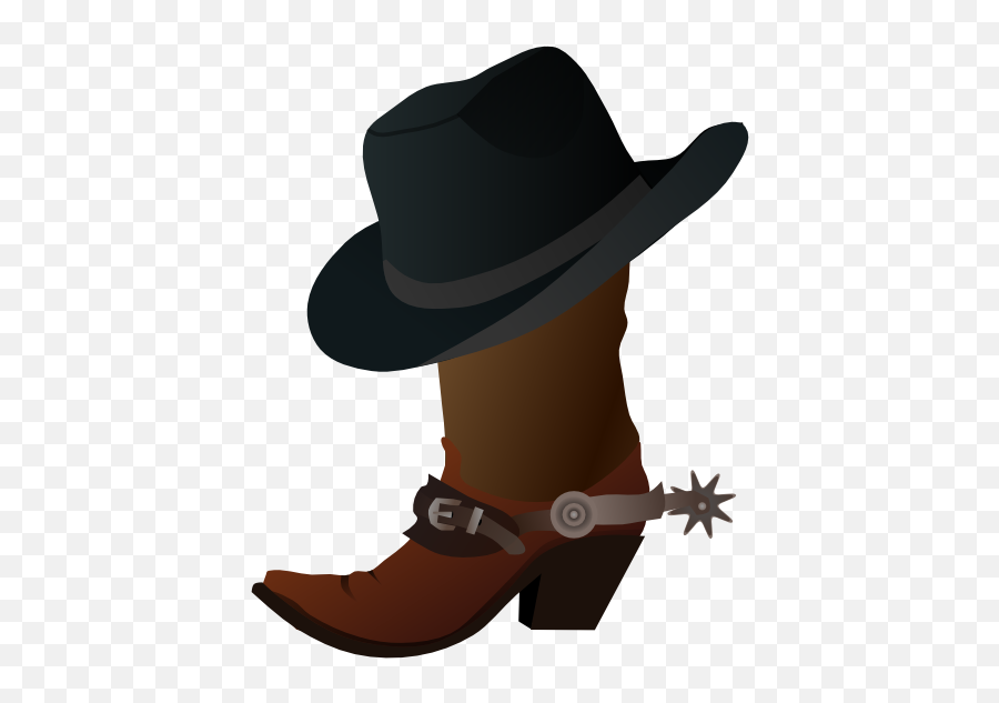 Cowboy Christmas Clip Freeuse Library - Cowboy Boot And Hat Clipart Emoji,Cowboy Emoji Iphone