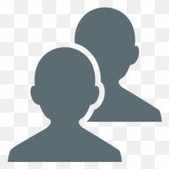 Busts In Silhouette Emoji Vector Icon -