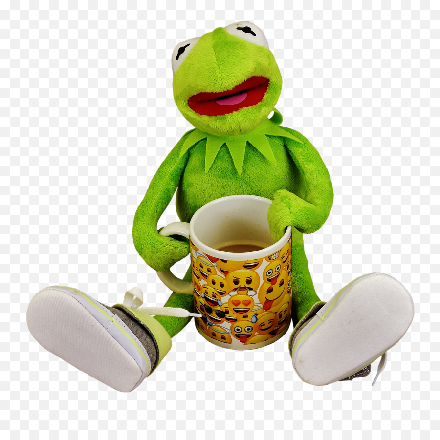 Kermit Coffee Break Frog Work Funny Cup - Coffee Png Funny Emoji,Frog And Teacup Emoji