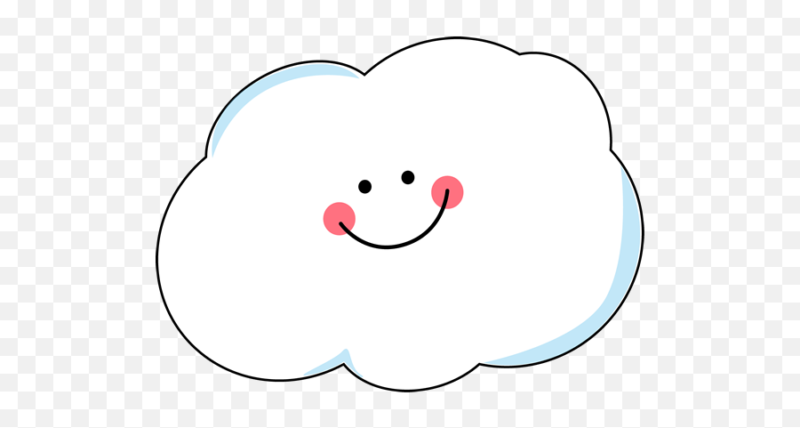 Cloud Clipart With Face - Cute Cloud Clipart Emoji,Rain Cloud Emoji