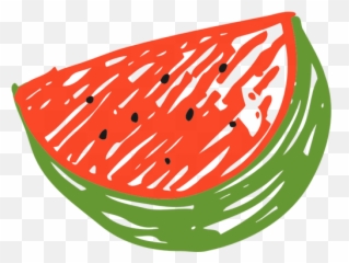 Sketched Watermelon - Sketsa Semangka Emoji