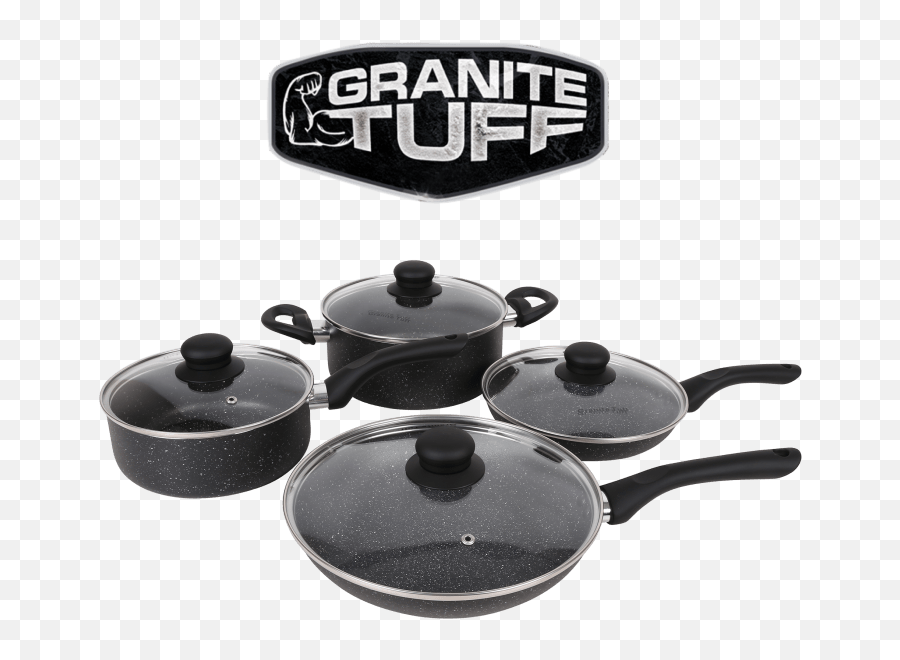 Granite Tuff 8 - Piece Nonstick Cookware Set Lid Emoji,Pot Of Gold Emoji