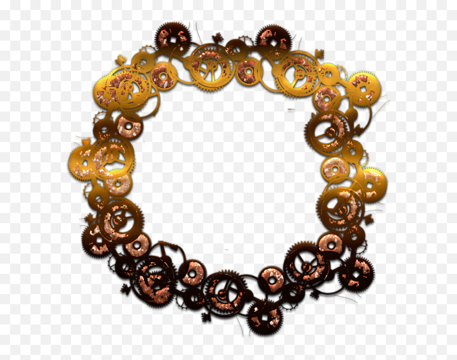 Steampunk Frame Rust Metal Metallic Copper Wheel Cluste - Bracelet Emoji,Rust Emoji
