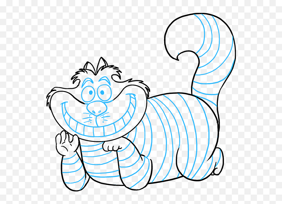Cheshire Cat - Drawing Easy Drawing Cheshire Cat Emoji,Cheshire Cat Emoji