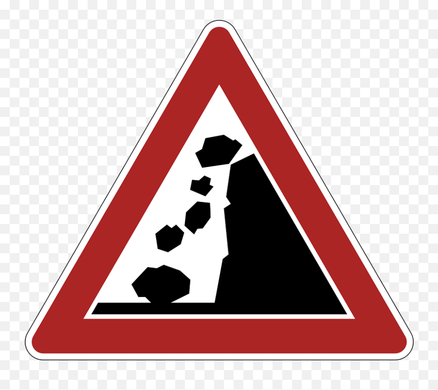 Free Falling Symbol Vectors - Danger Falling Rocks Sign Emoji,Shooting Star Emoji