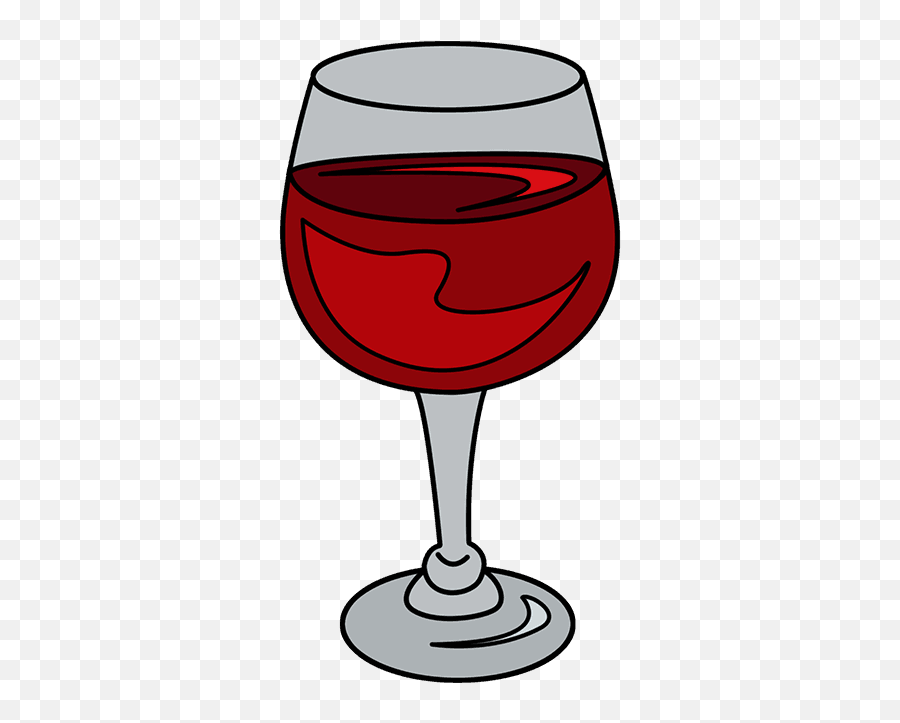 How To Draw A Wine Glass - Really Easy Drawing Tutorial Wine Glass Emoji,Glass Of Wine Emoji