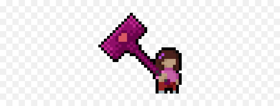 Hammer Girl Gif - Minecraft Shell Pixel Art Emoji,Ban Hammer Emoji