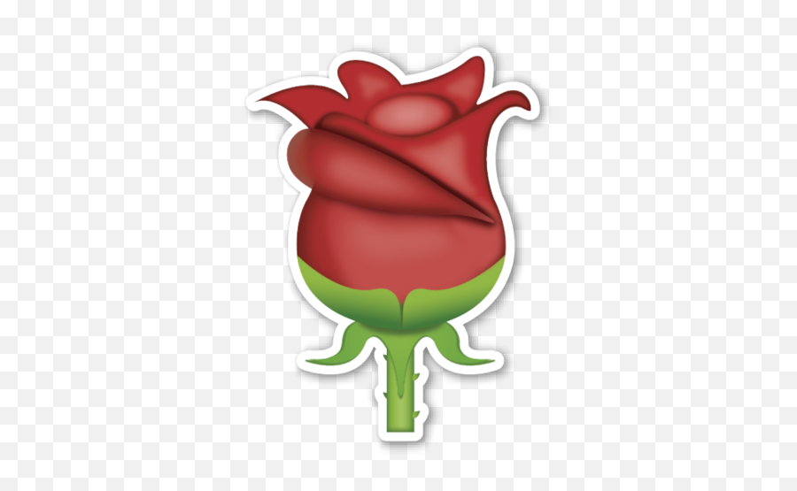 Red Rose Emoji Sticker - Rose Emoji Sticker,Red Rose Emoji