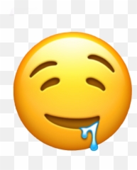 emoji iphone face iphoneemoji Sticker by angeelaa - Drooling Emoji