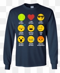I Love Softball Emoji Emoticon Team Jersey Style Graphic - Fast And Furious Christmas Sweater,Sniper Emoji