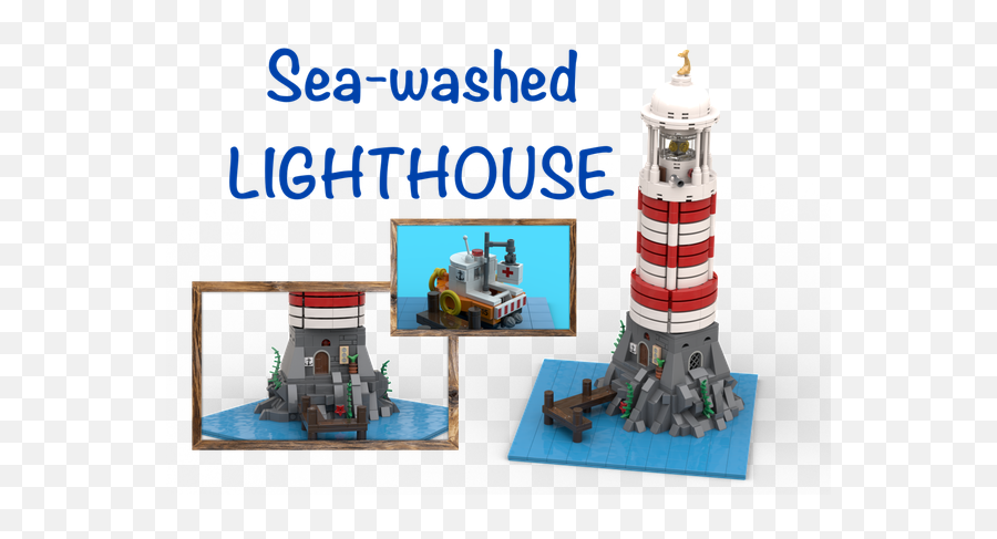 Lego Ideas - Seawashed Lighthouse Lego Micro Scale Light Hous Emoji,Lighthouse Emoticon