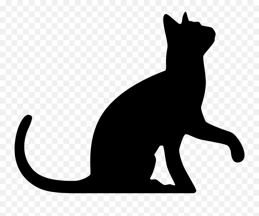 Black Cat Silhouette Wedding Cake - Cat Silhouette Png Emoji,Cat Emoji Cake