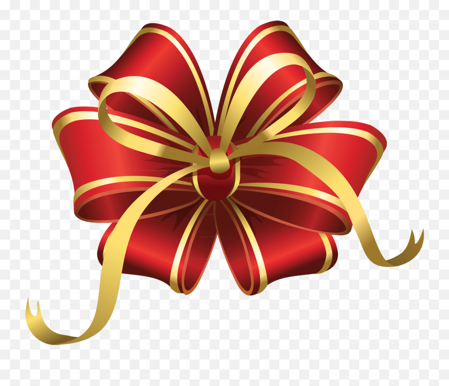 Christmas Star Ribbon Transparent Png - Christmas Bow Clipart Emoji,Emoji Ribbon