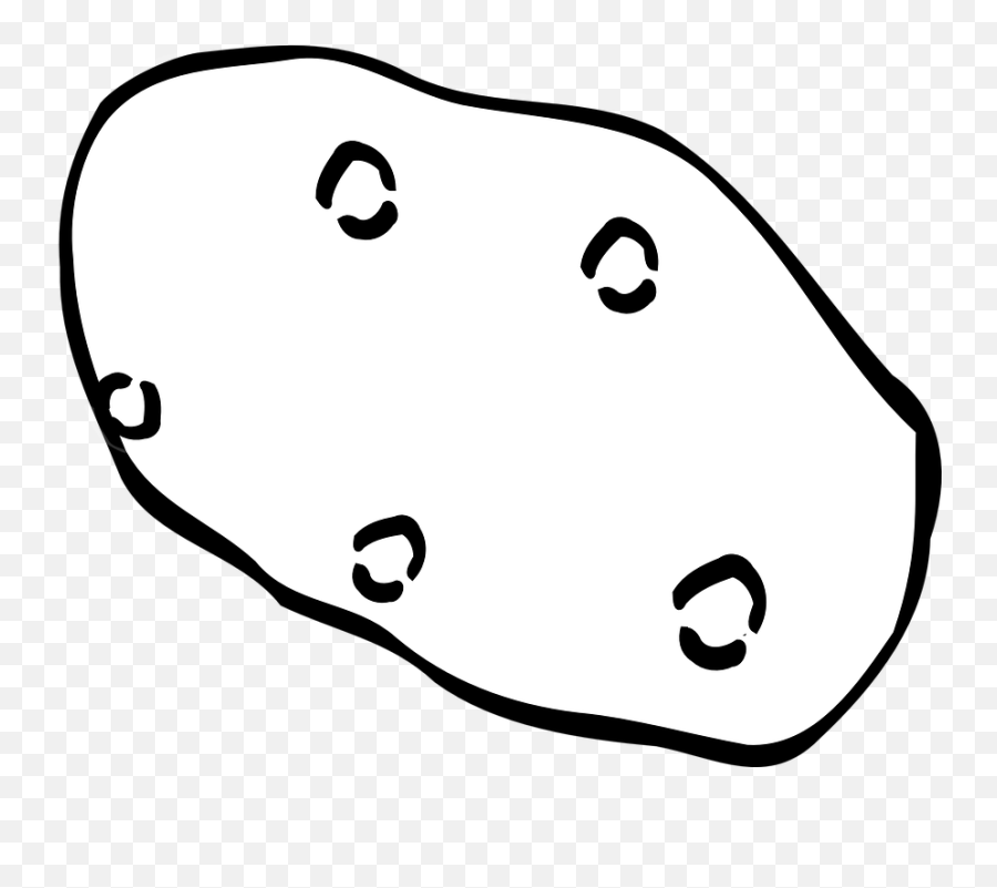 Free Potato Food Vectors - Potato Black And White Clipart Emoji,Peanut Emoticon