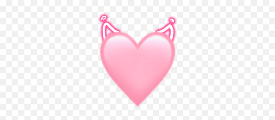 Love Heart Emoji Horn Cute Pink - Heart,Pink Emoji Pillow