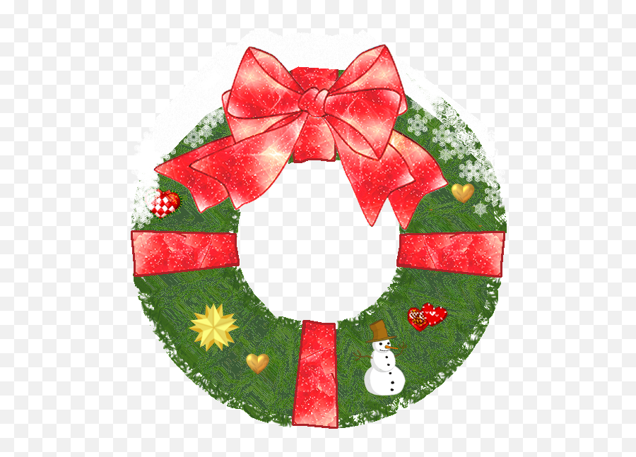 Christmas Wreath Variation Snow - Wreath Emoji,Christmas Wreath Emoji