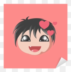 Anime Love Mug Sticker Pixers - Anime Love In Clipart Emoji,Anime Emotion Faces