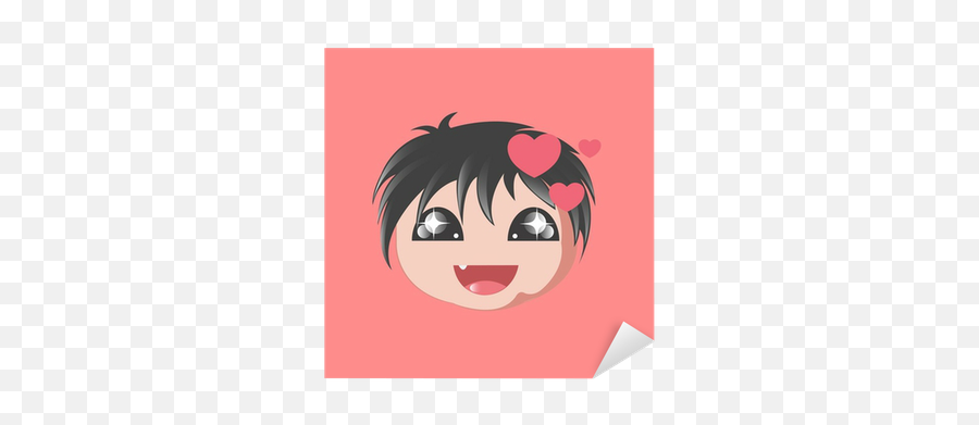 Anime Love Mug Sticker Pixers - Anime Love In Clipart Emoji,Anime Emotion Faces
