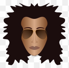 Afroamerican Sunglasses Negro Face Head - Rosto Em Desenho Emoji
