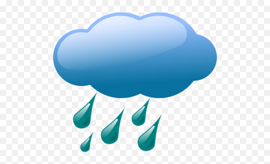 Weather Symbols 4 - Rainy Weather Clipart Emoji,Rain Cloud Emoji