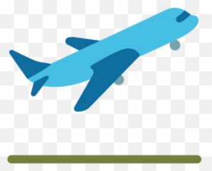 Airplane Departure Emoji - Airplane Color Icon Png,Plane Emoji