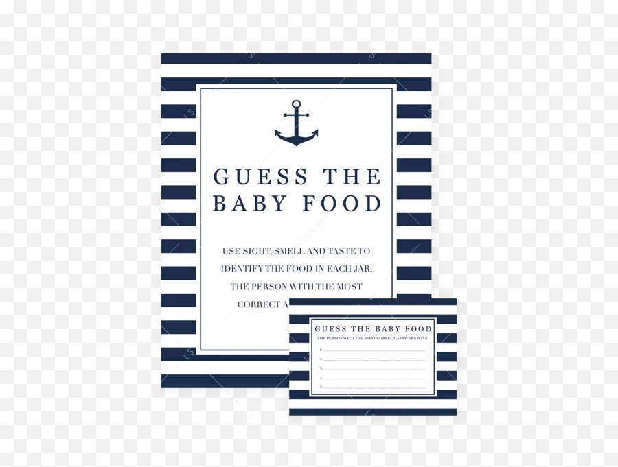 Boy Baby Shower Guess The Baby Food Game - Boy Diaper Raffle Sign Emoji,Rectangle With X Inside Emoji