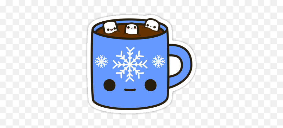 Mug Of Hot Chocolate With Cute - Cute Hot Chocolate Drawing Emoji,Hot Chocolate Emoji