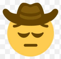 Pensive Png And Vectors For Free Download - Cowboy Emoji
