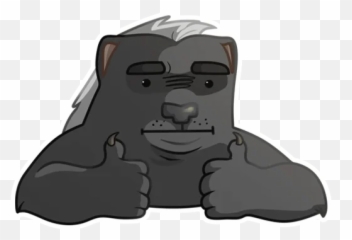 Telegram Sticker 3 From Collection Emoji,Honey Badger Emoji