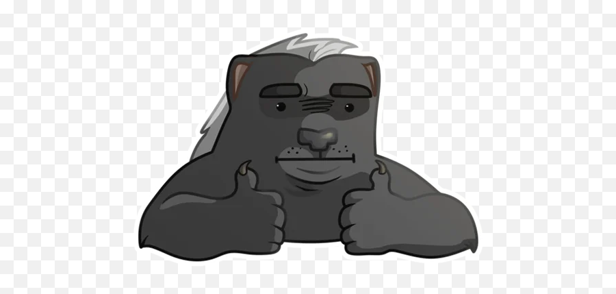 Telegram Sticker 3 From Collection Emoji,Honey Badger Emoji