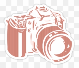 Camera Linesu0027 Sticker By George Barakoukakis Stationery - Digital Slr Emoji,Film Camera Emoji