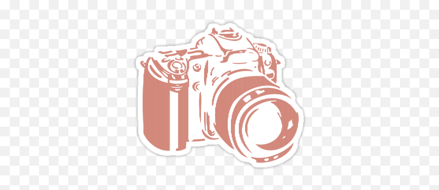 Camera Linesu0027 Sticker By George Barakoukakis Stationery - Digital Slr Emoji,Film Camera Emoji