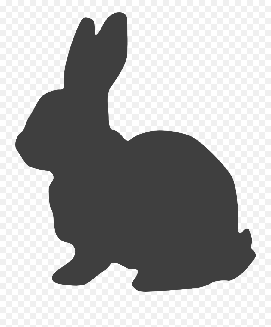 Rabbit Hare Bunny Easter Bunny - Black Bunny Clip Art Emoji,Bunny Ears Emoji