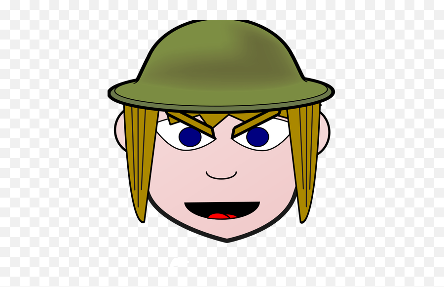 Soldatul Furios Fata - Soldier Clipart Head Emoji,Anime Emoticons