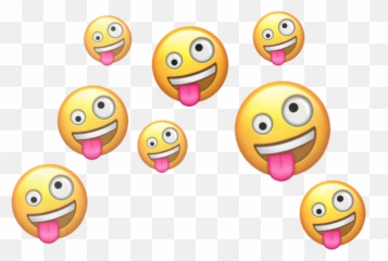 Transparent Crazy Face Emoji - Draw-jergen