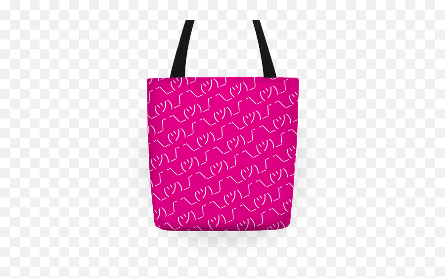 Emoticon Shrugs Pink Tote Bag - Tote Bag Emoji,Shoulder Shrug Emoticon