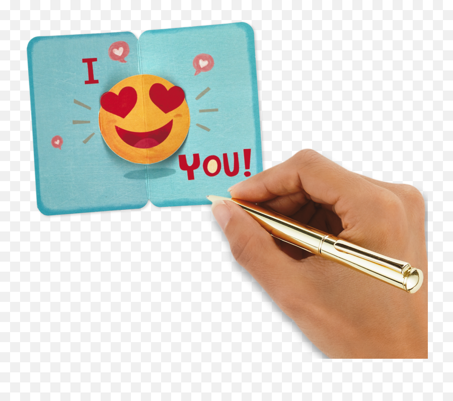 Mini Heart - Greeting Card Emoji,Emoji Eyes Up