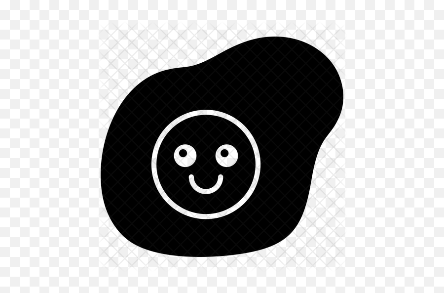 Fried Egg Emoji Icon Of Glyph Style - Circle,Fried Egg Emoji