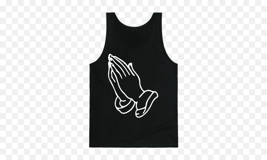 Pray Emoji Tank Top - Prayer Hands Black Background,Blessed Emoji