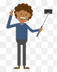 Selfie Cartoon Vector - Taking Photo Gif Png Emoji