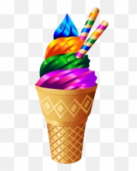 Free Png Rainbow - Clipart Transparent Background Ice Cream Emoji,Ice Cream Sun Cloud Emoji