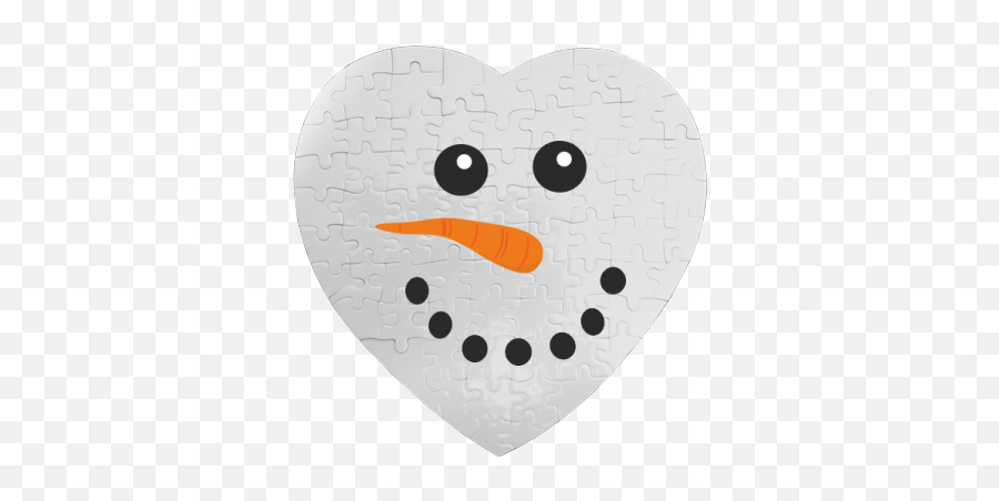 Heart Shaped Photo Puzzle - Pupazzo Di Neve Faccia Emoji,Emoticon Puzzles