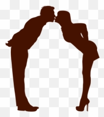 Kiss Lips Heart - Man And Woman In Love Drawing Emoji