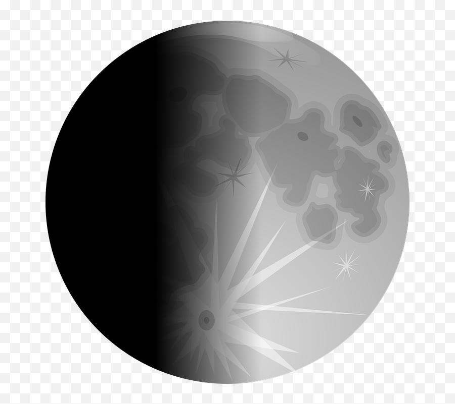Lunar Phases Moon Half - First Quarter Moon Clipart Emoji,Moon Phases Emoji