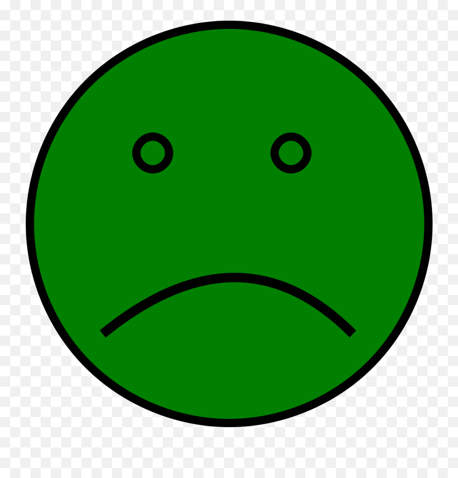 Smiley Frown Sad Face Icon - Sad Green Smiley Face Emoji,Sad Emoji