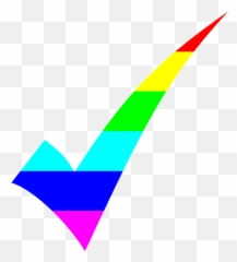 Rainbow Tick Mark - Check Gif Emoji